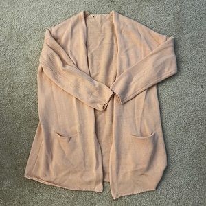 Salmon pink long cardigan